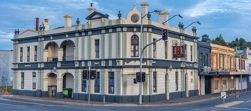 Colonial-era buildings in central Launceston, Tasmania